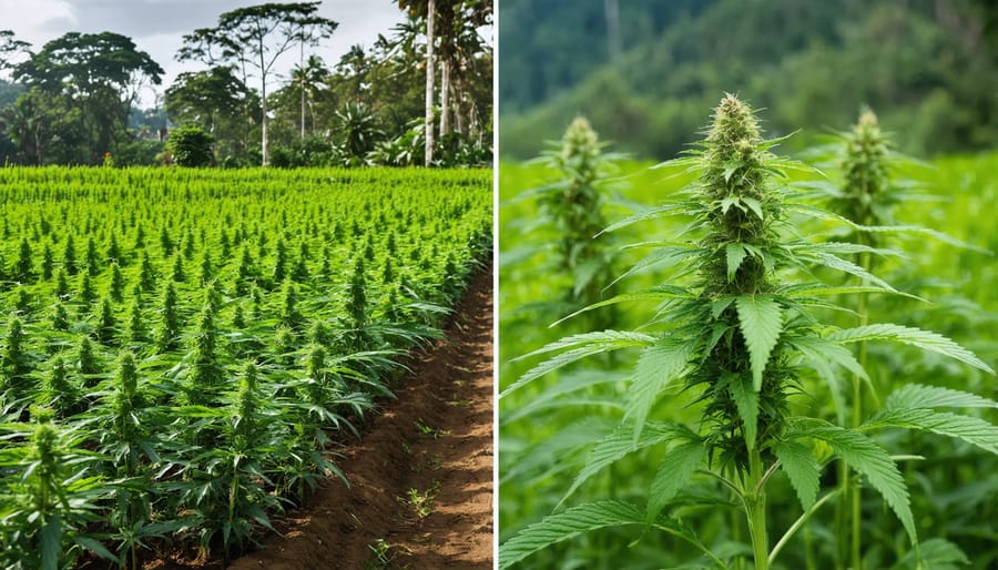 Comparison of Indigenous sustainable farming practices and modern industrial CBD hemp cultivation