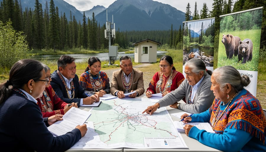 Indigenous elder standing in natural wilderness landscape representing environmental stewardship concerns
